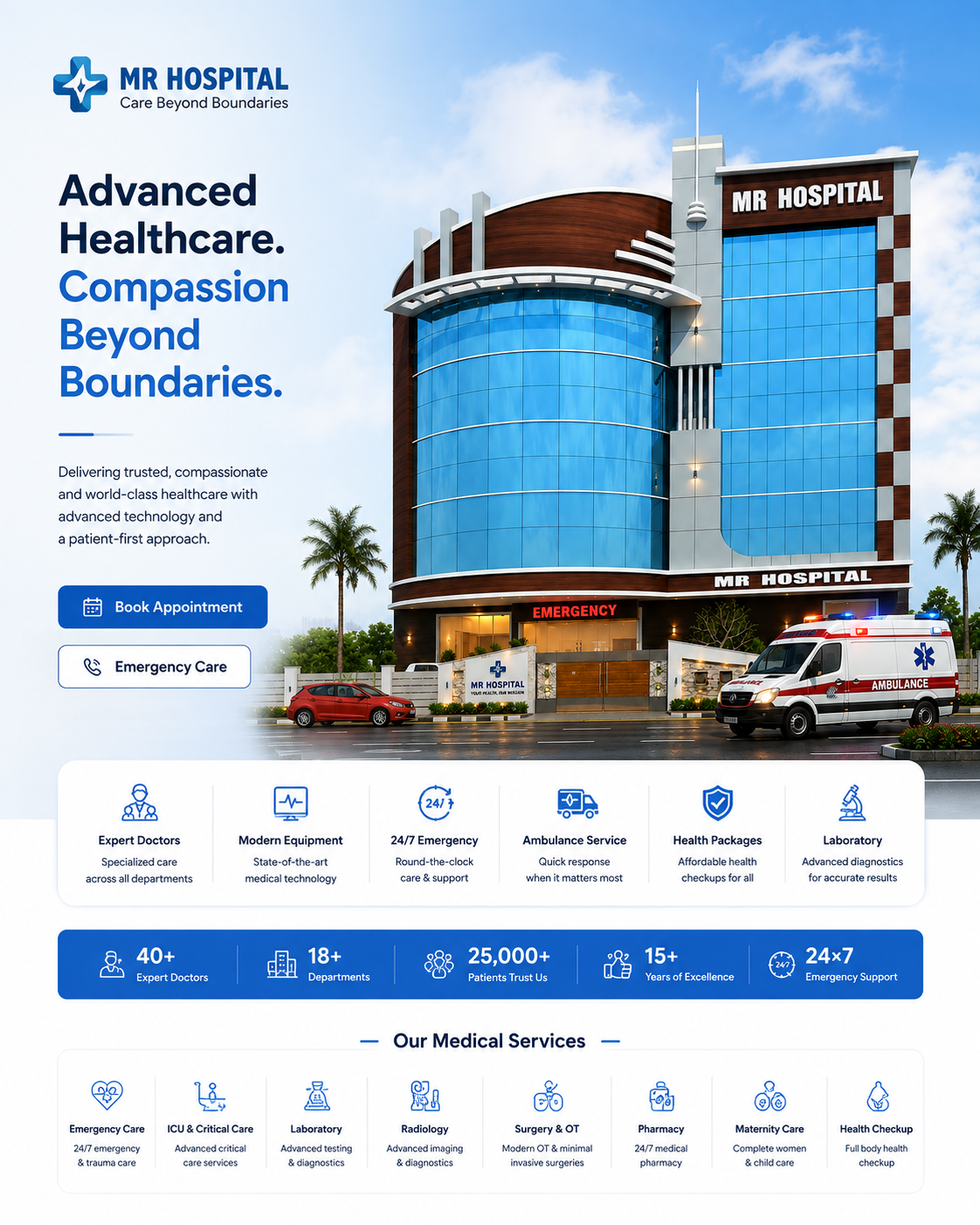 MR Hospital website showcase